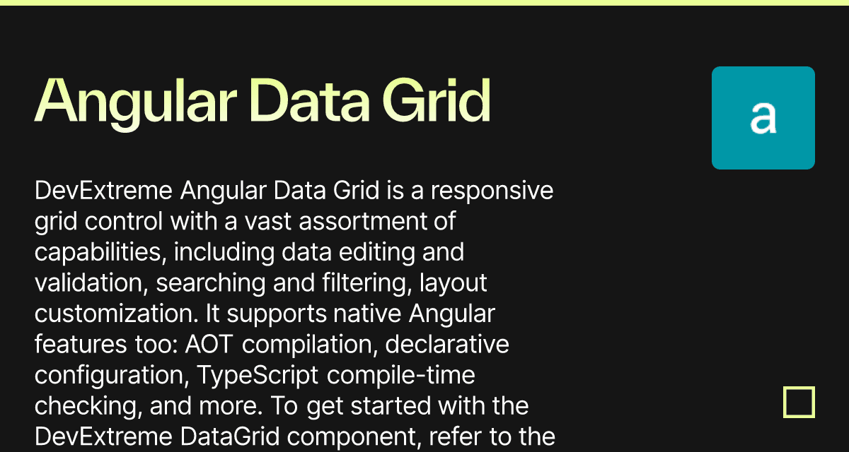 Angular Data Grid (forked) - Codesandbox