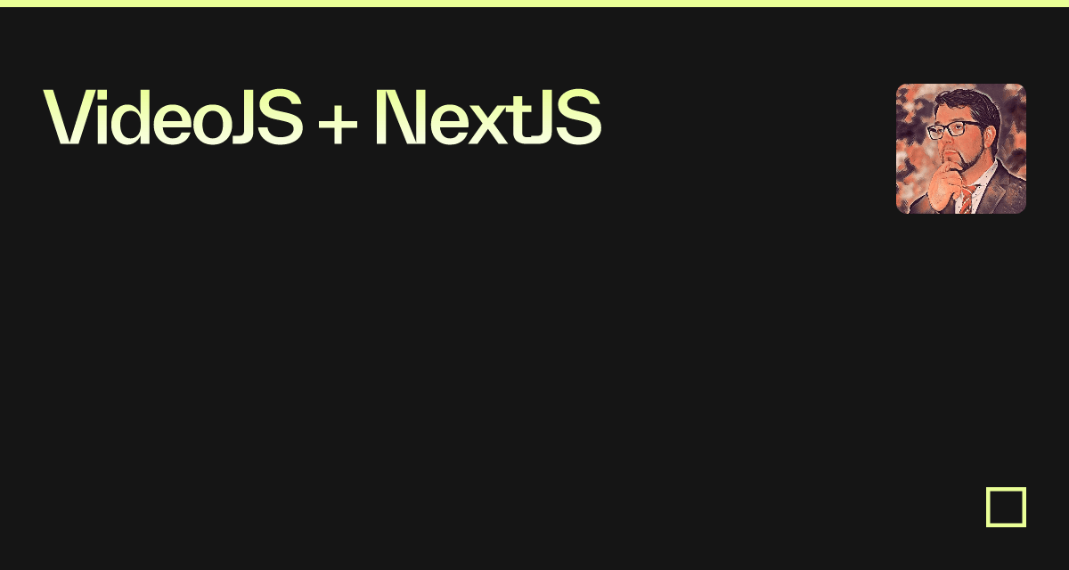 VideoJS + NextJS Codesandbox
