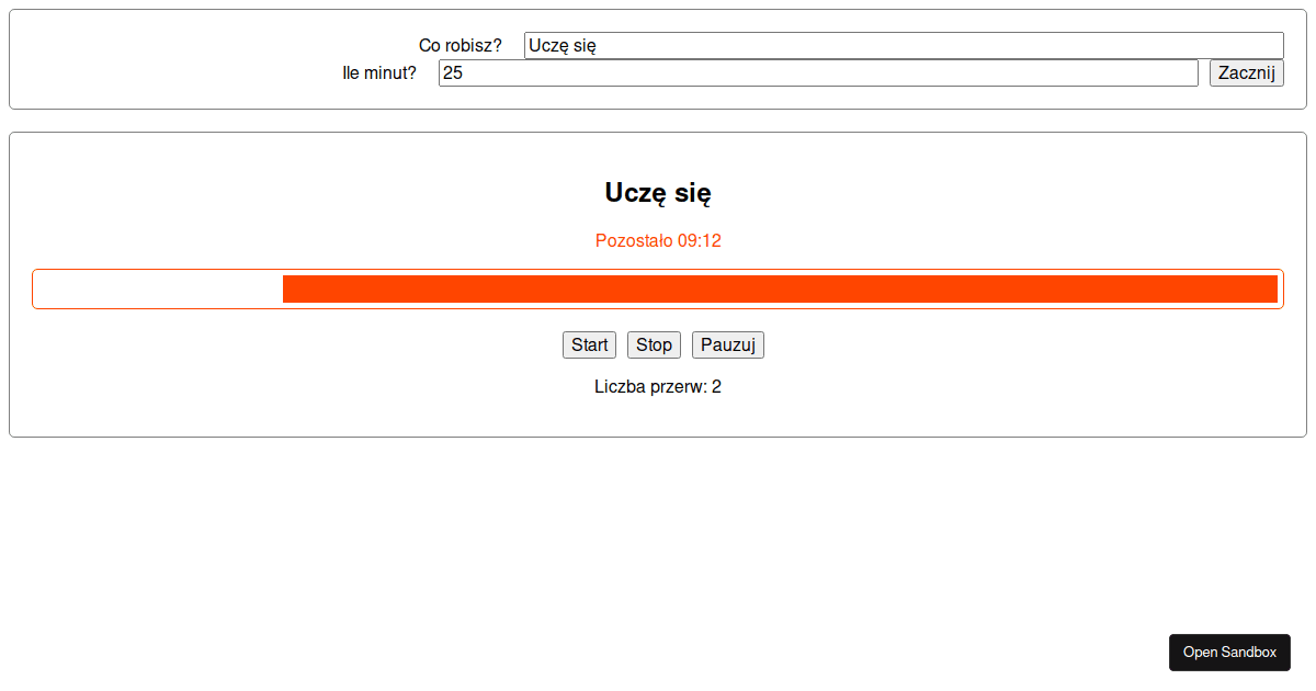 homework document.createElement Codesandbox