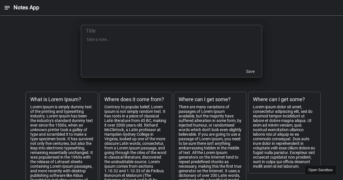 notes-app - Codesandbox
