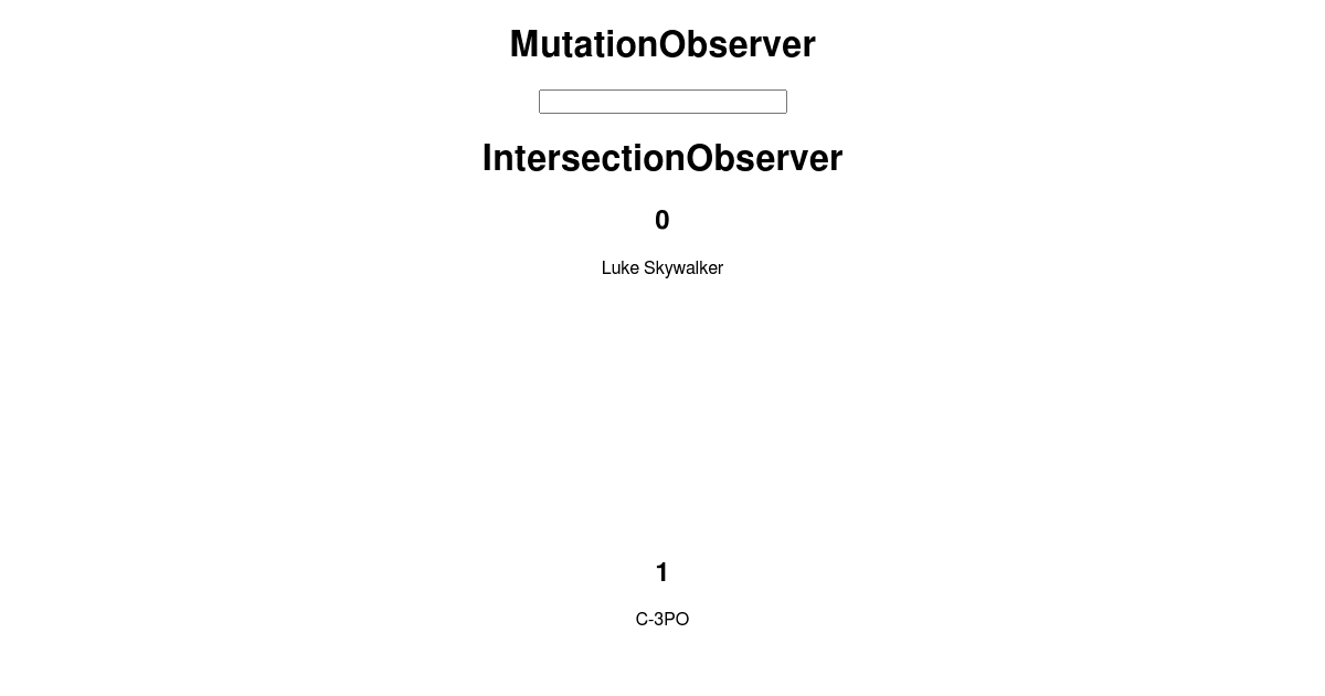 intersection observer provider - Codesandbox