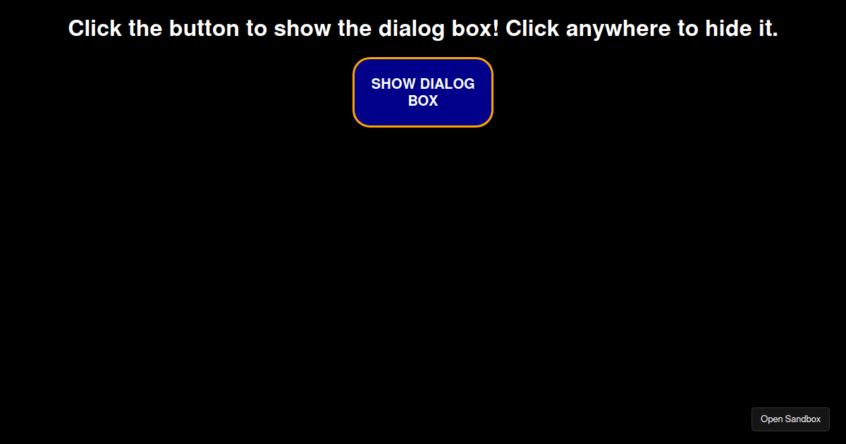 Showing and Hiding Components Codesandbox