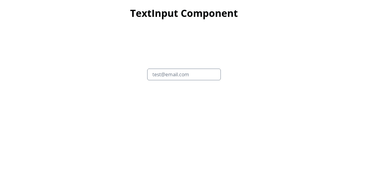 Starter - TextInput Component - Codesandbox