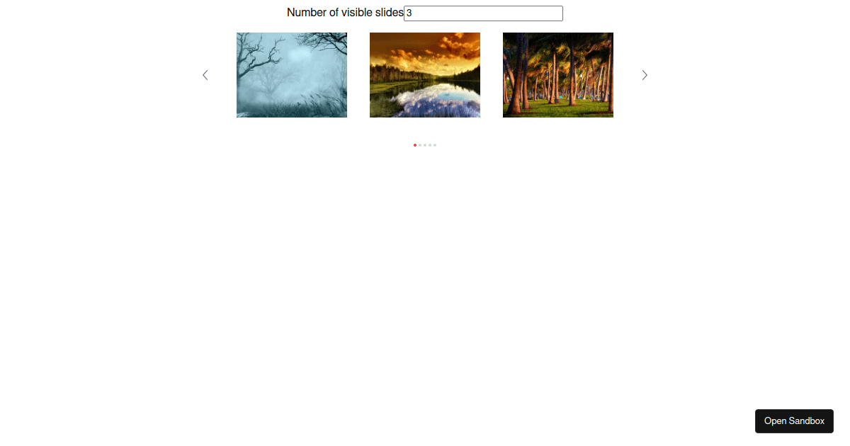 Carousel React (Slider) - Codesandbox