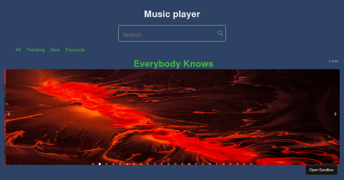 Music player - Codesandbox