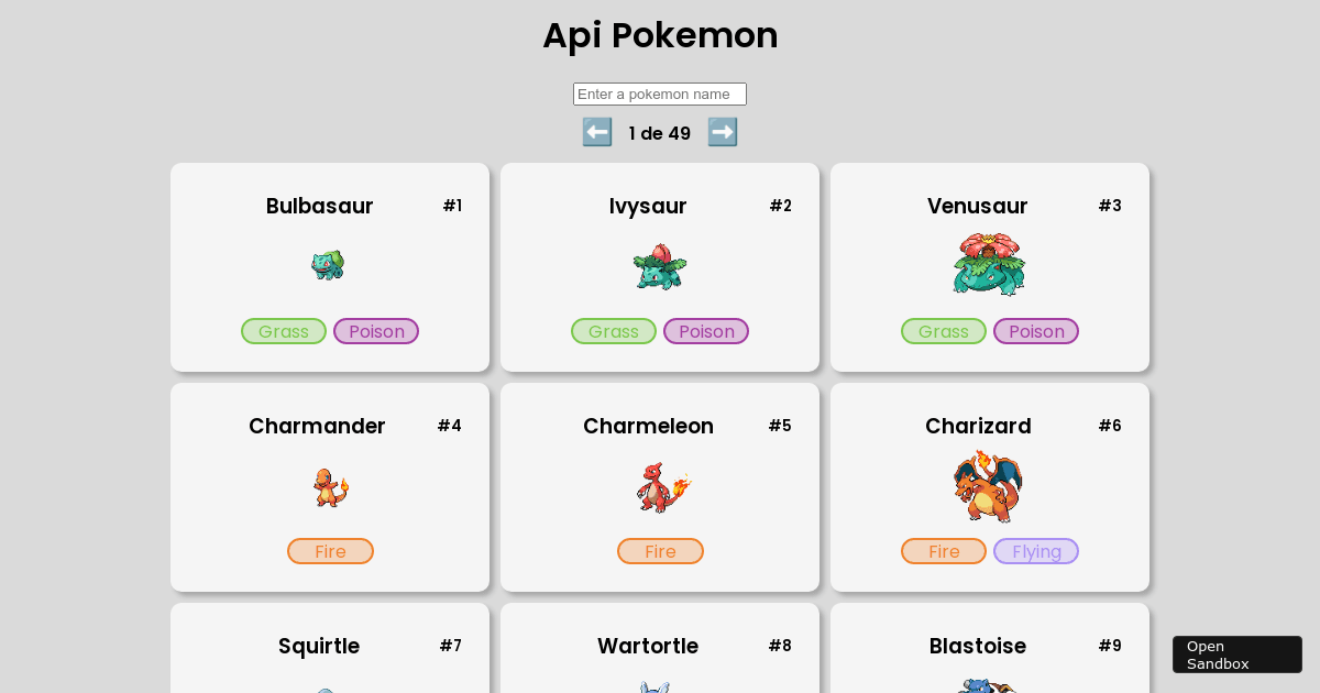 pokedex - Codesandbox