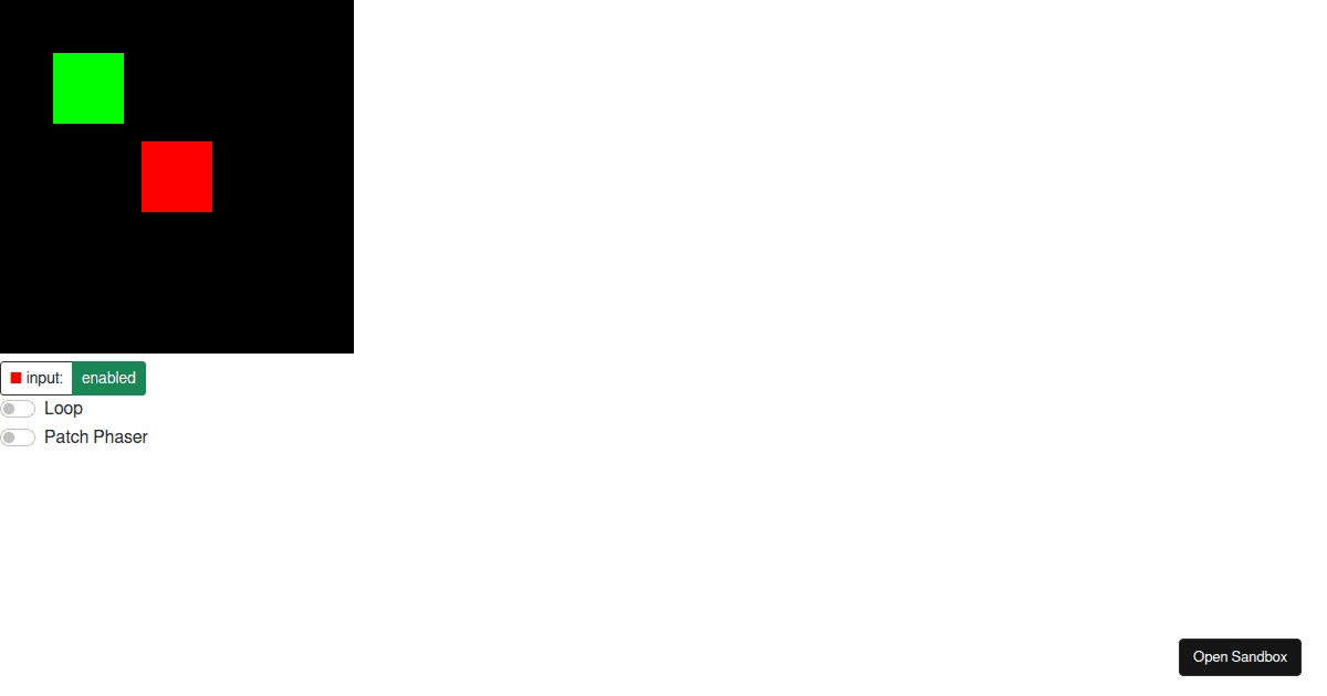 Phaser GitHub Issue #5828 - Codesandbox