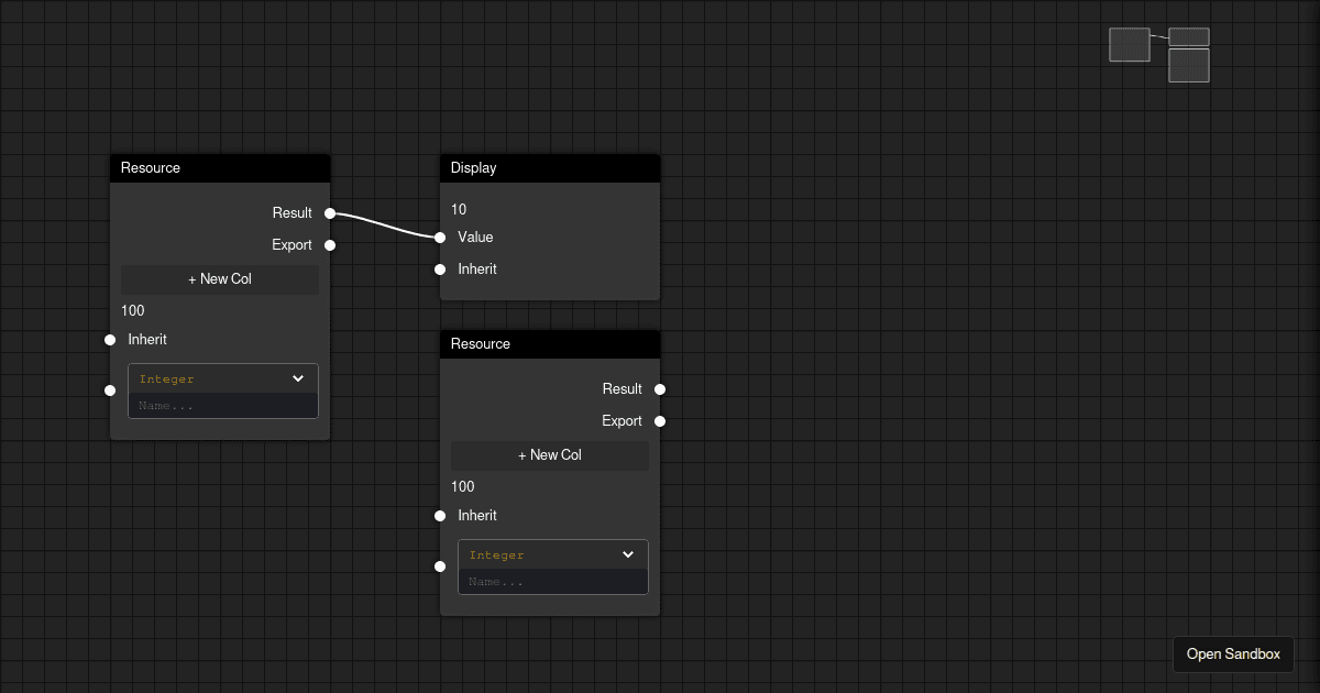 API flow-programming - Codesandbox