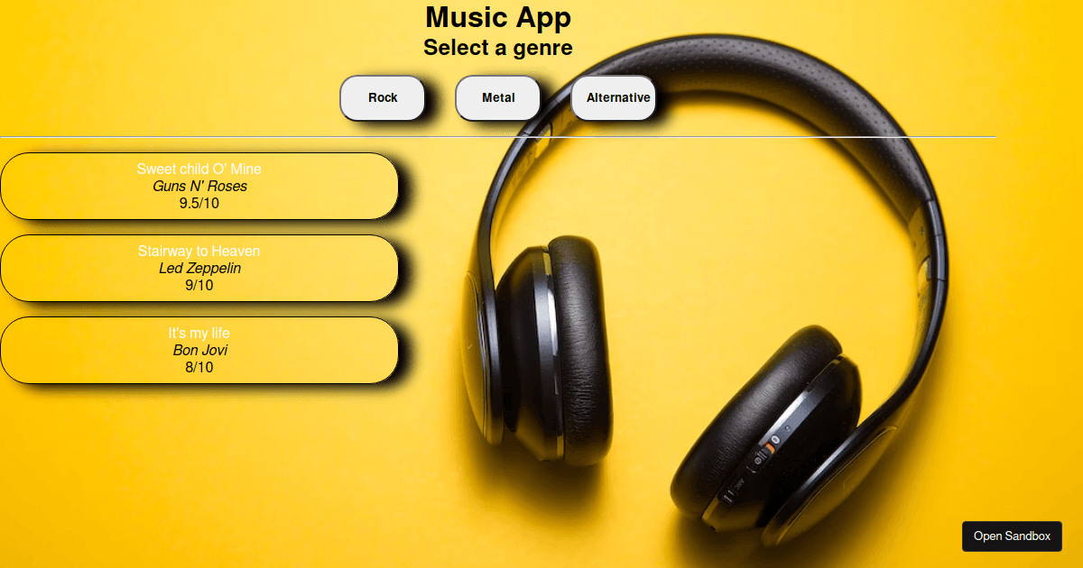 music app - Codesandbox