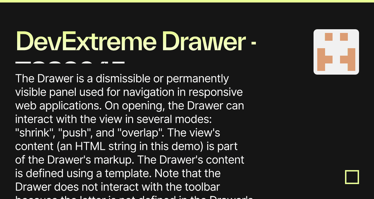 DevExtreme Drawer - T882045 - Codesandbox