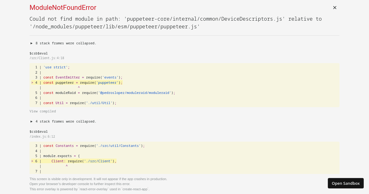 whatsapp-web.js - Codesandbox