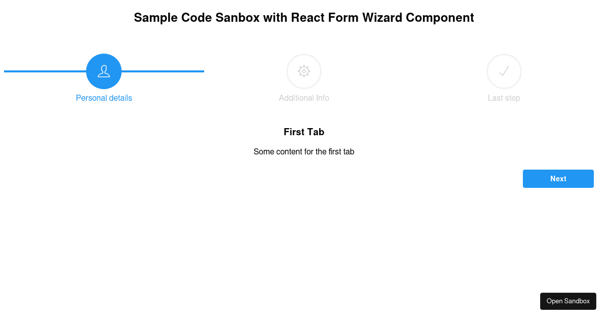 react-form-wizard-component (forked) - Codesandbox