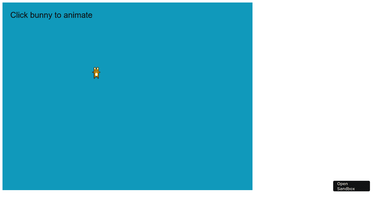 React Pixi Fiber demo – Animated.ValueXY - Codesandbox