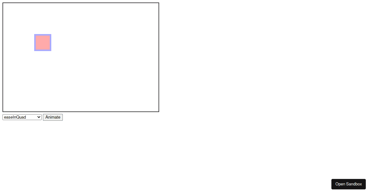 Github Fabric JS animation time callback Codesandbox