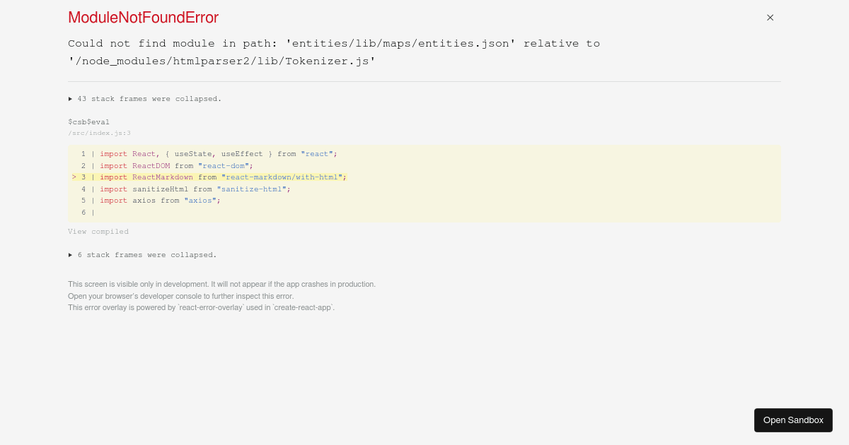 Presenters Markdown - Codesandbox