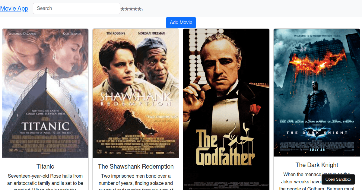 movie - Codesandbox