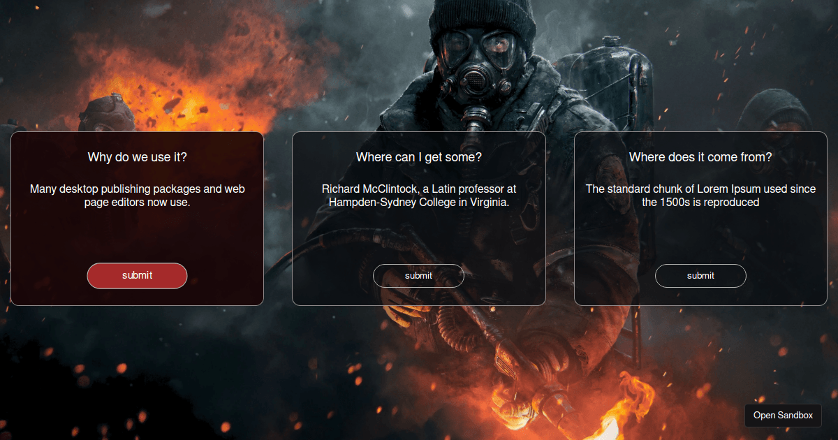 cards - Codesandbox