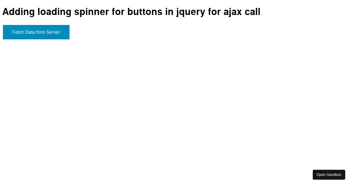 Jquery button loader - Codesandbox