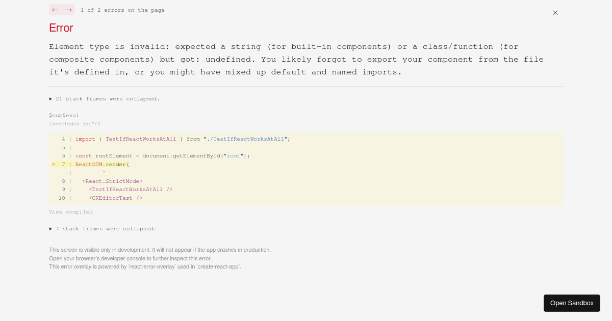 cke5 react test (forked) - Codesandbox