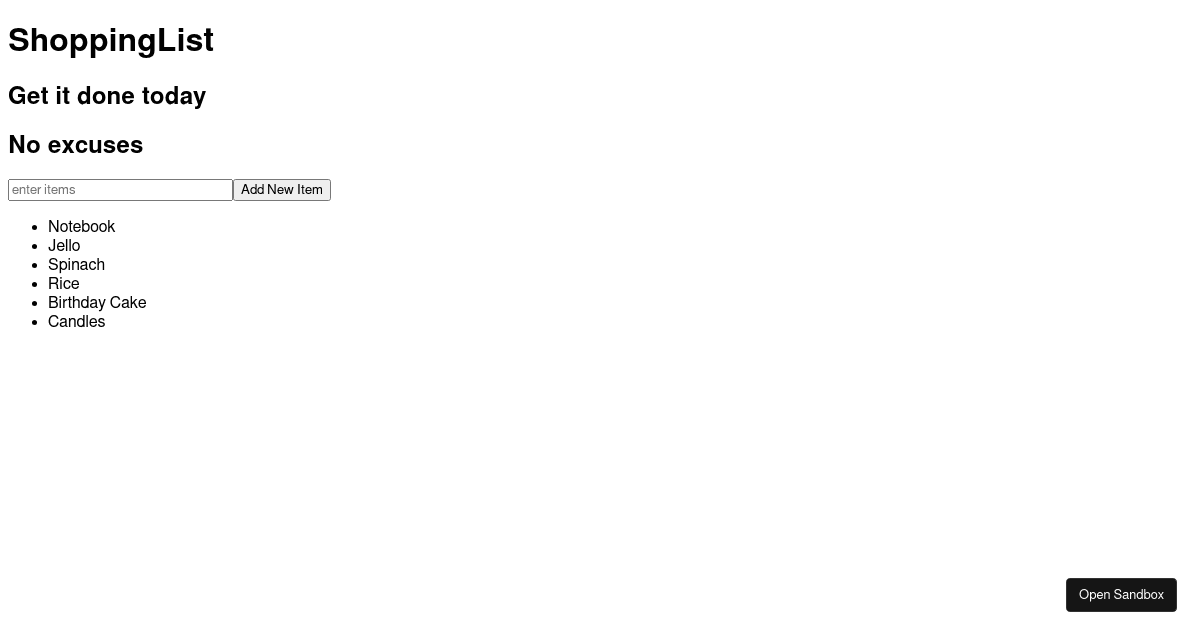 react - Codesandbox