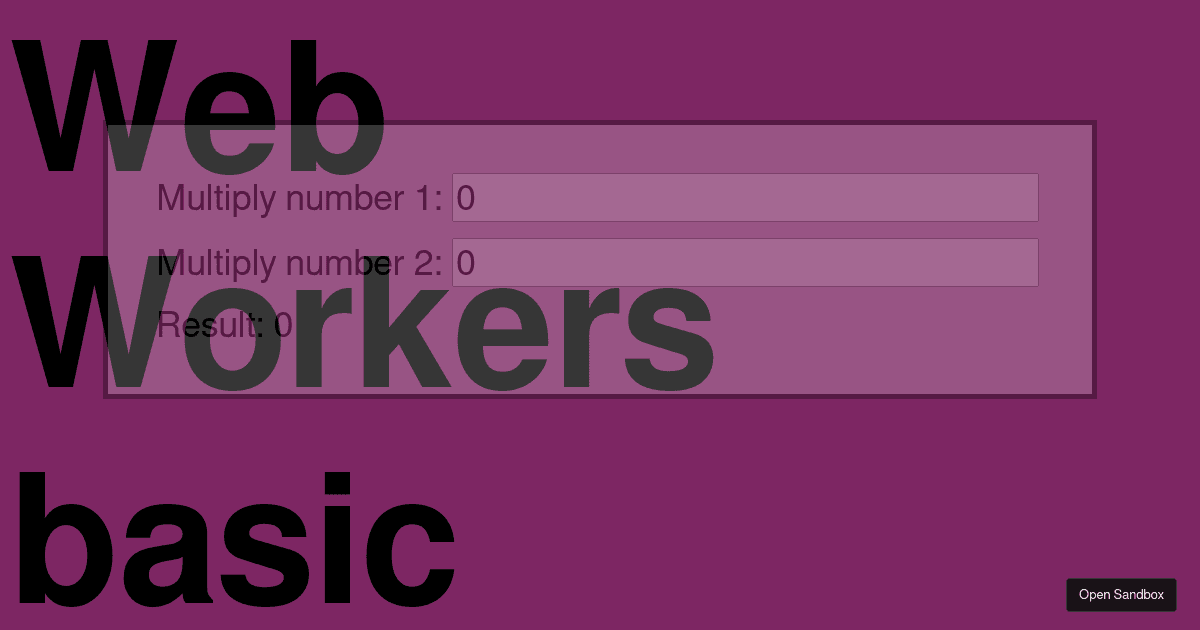 web-workers - Codesandbox