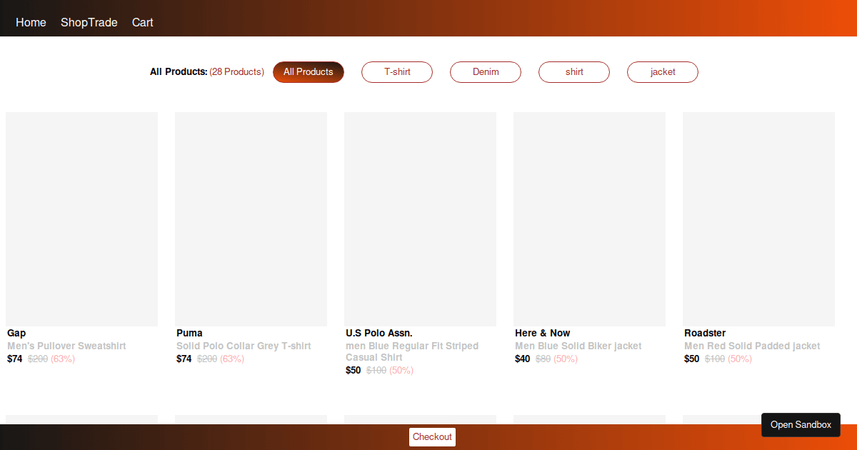 ecommerce - Codesandbox