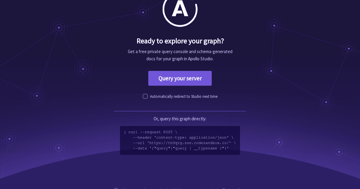 Apollo Server - Codesandbox