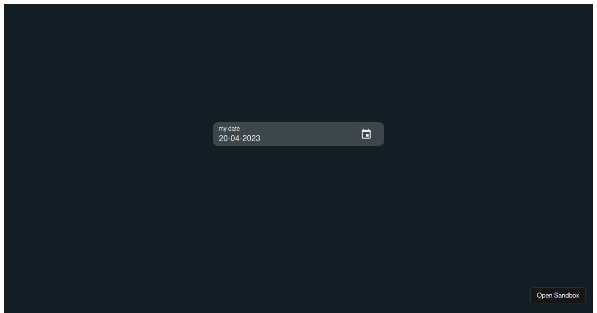 MUI KeyboardPicker - Codesandbox
