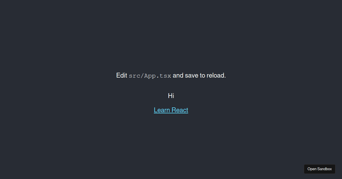 reacttypescript Codesandbox