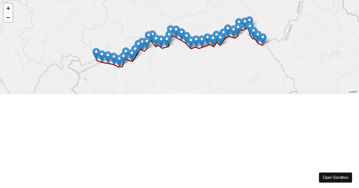 interpolated points - Codesandbox