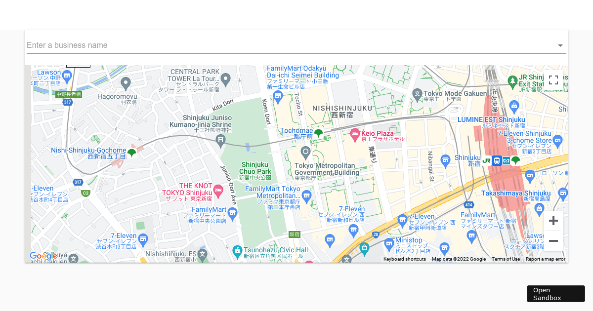 Example (forked) Codesandbox