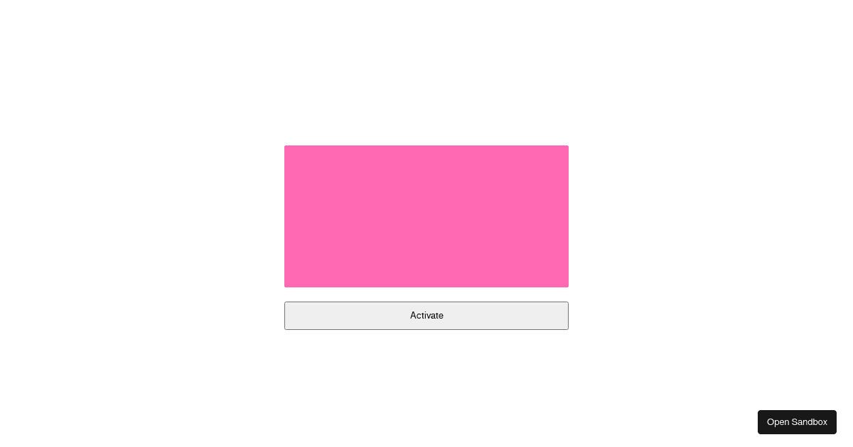 React useState — Exercise boolean state solution - Codesandbox