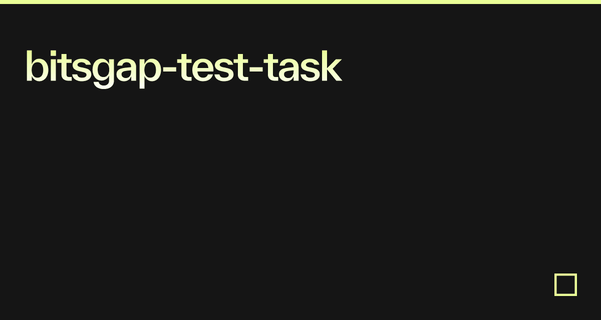 bitsgap-test-task - Codesandbox
