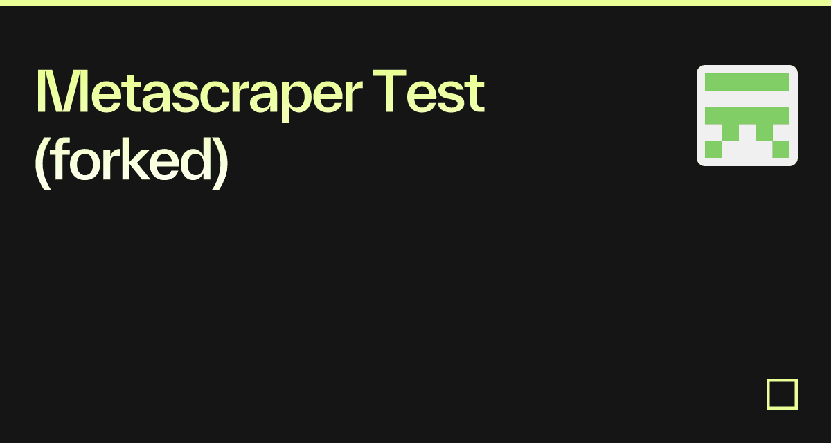 Metascraper Test (forked) - Codesandbox
