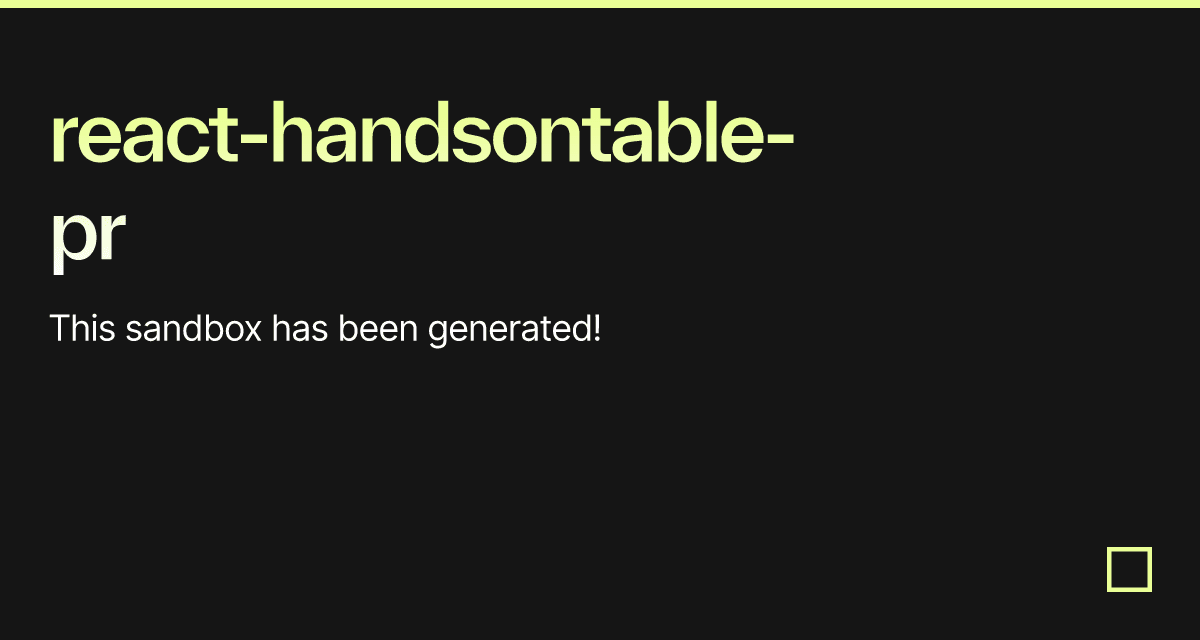 react-handsontable-pr - Codesandbox