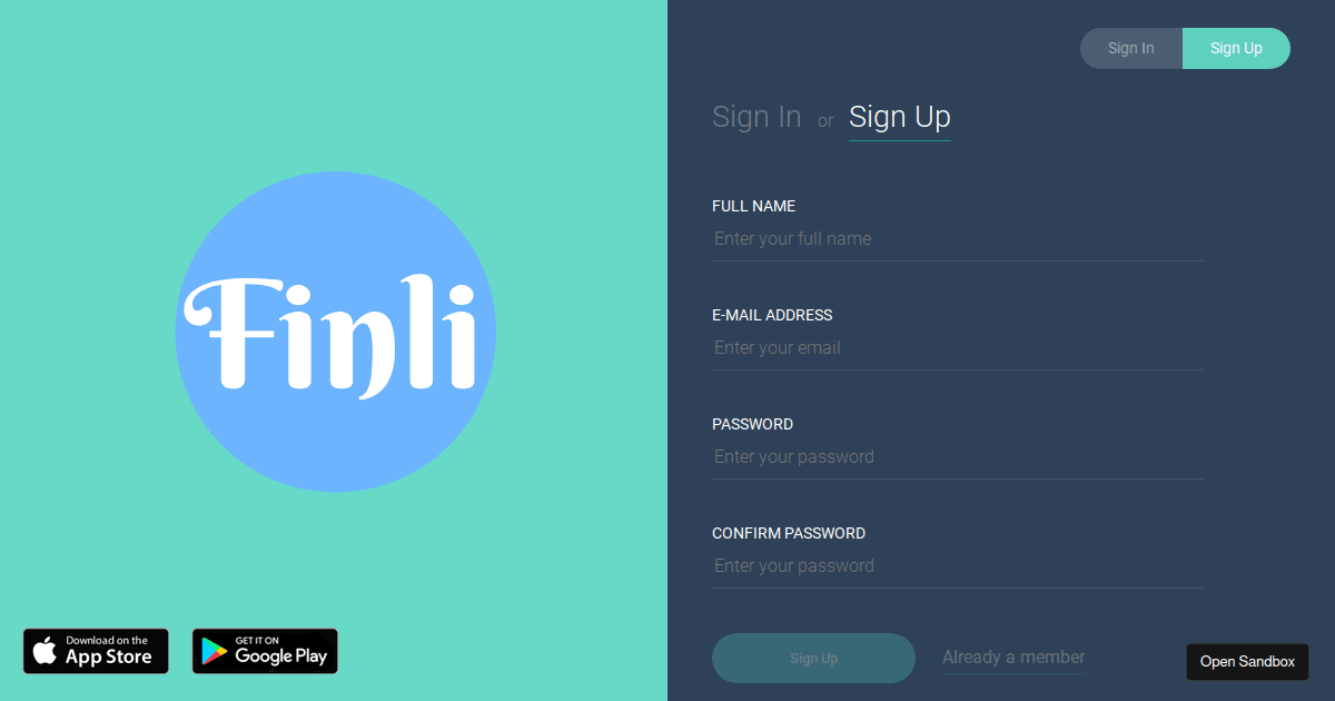 signup-signin-ui - Codesandbox