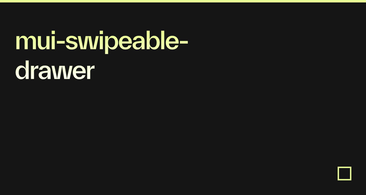 muiswipeabledrawer Codesandbox