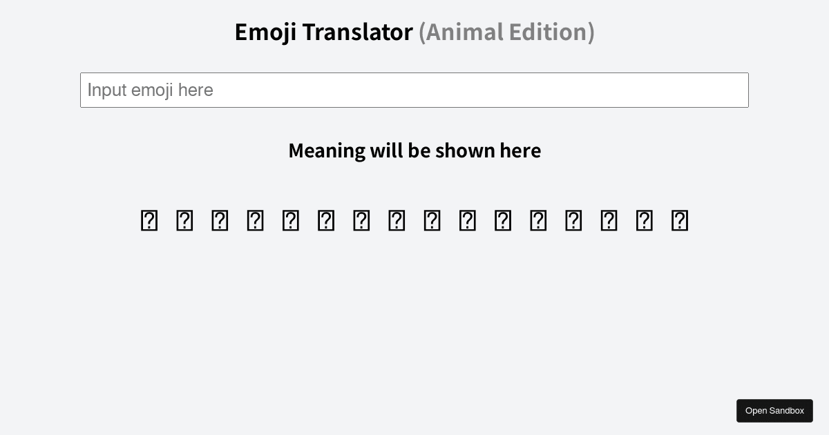 mark8emojimeaningforked Codesandbox