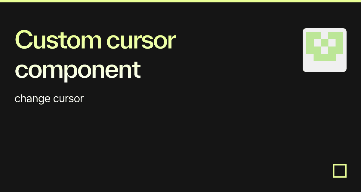 Custom cursor component - Codesandbox