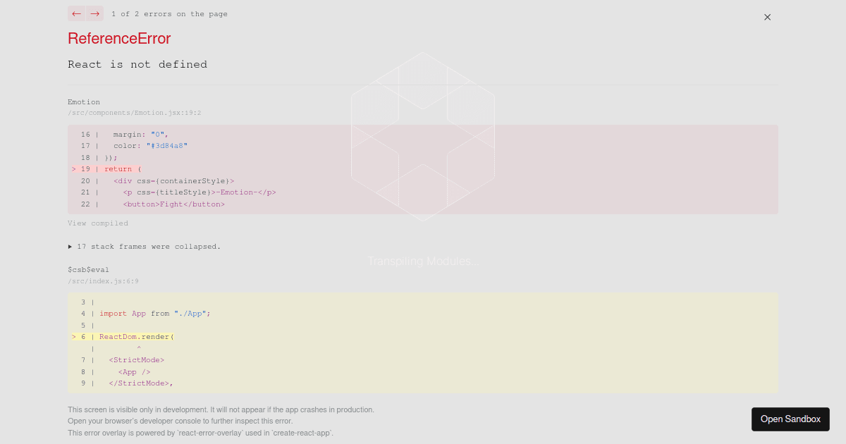 react - Codesandbox