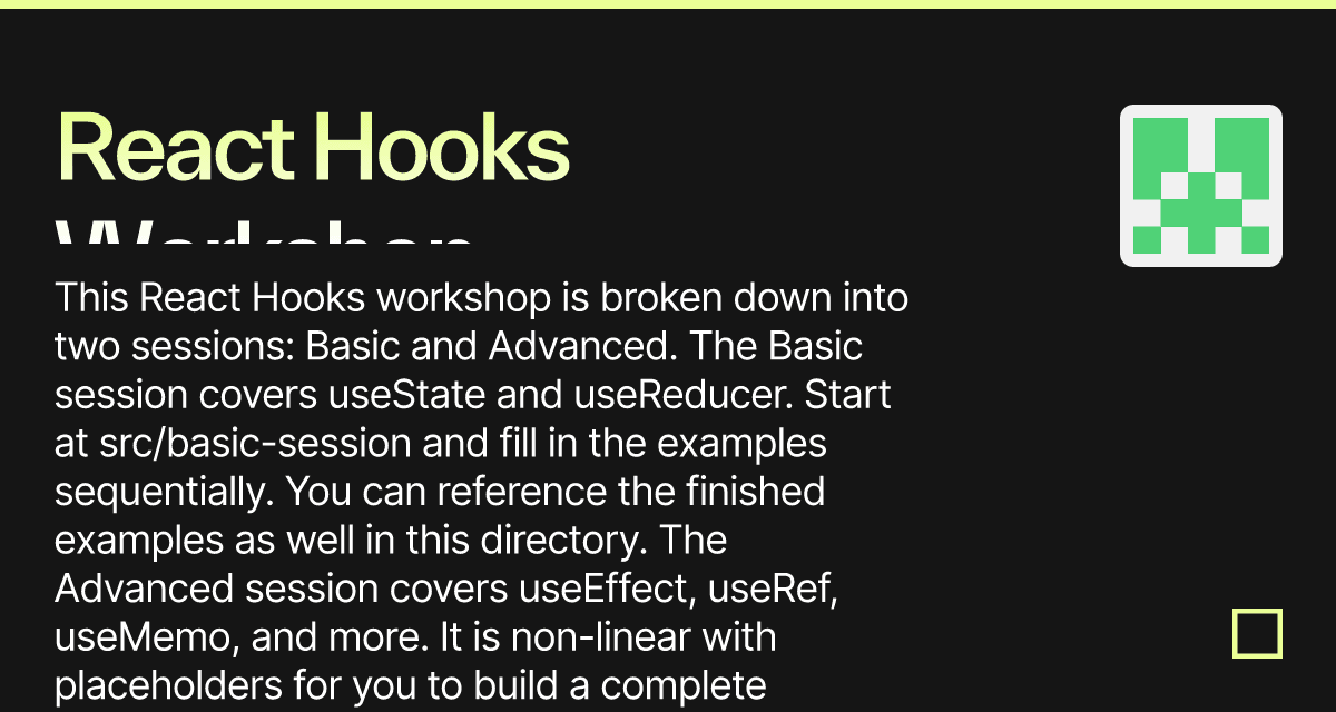React Hooks Workshop - Codesandbox
