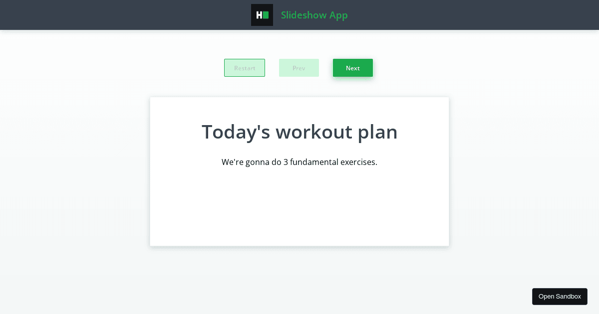 react - Codesandbox