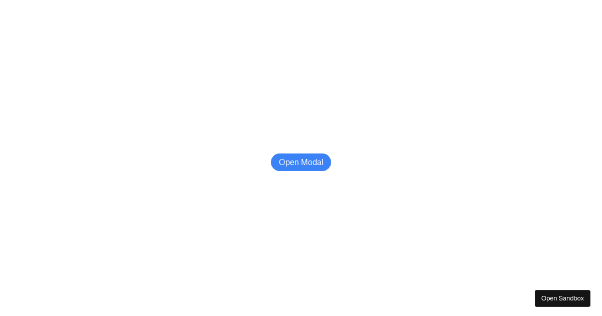 React Web Modal - Codesandbox
