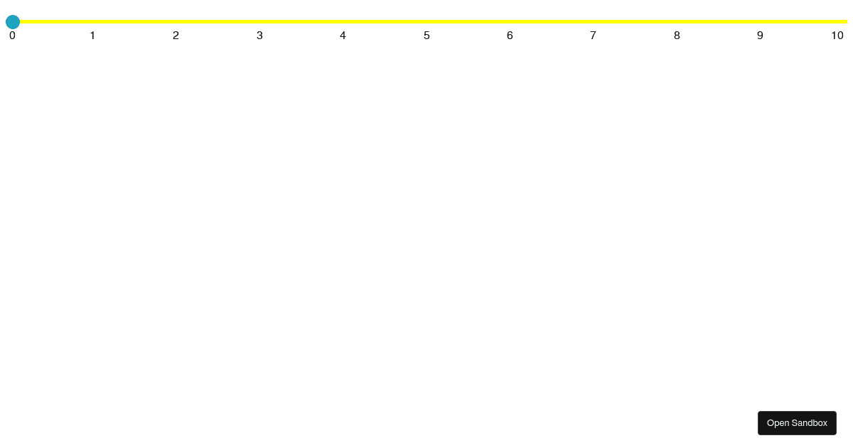 Simple slider with ticks and numbers - Codesandbox