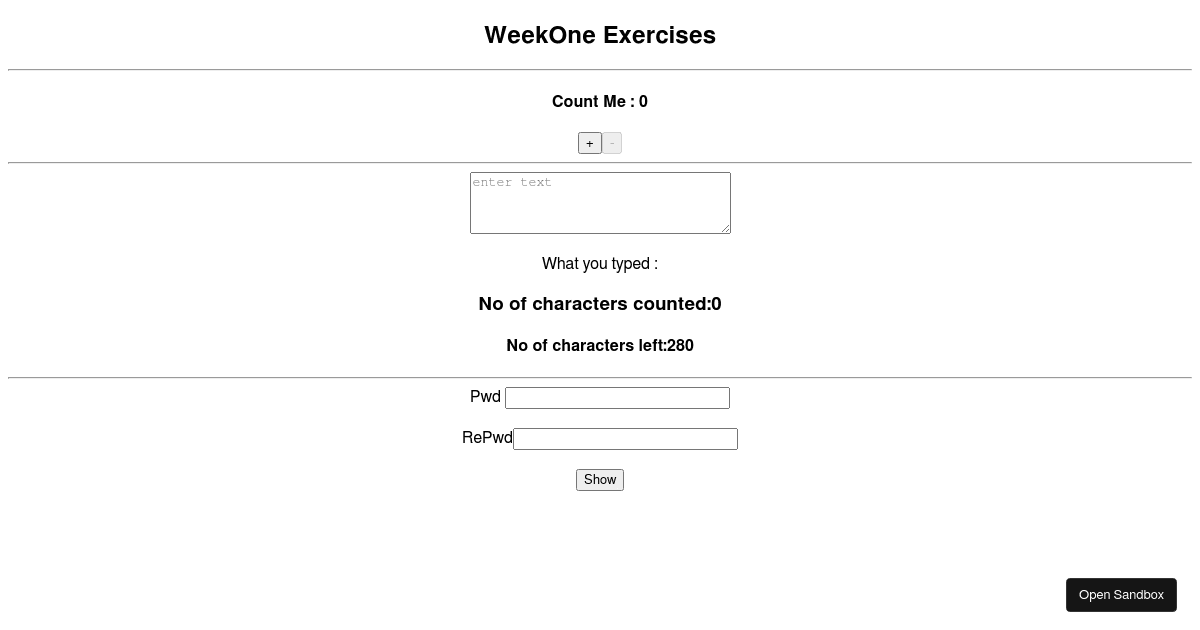 Week-One - Codesandbox
