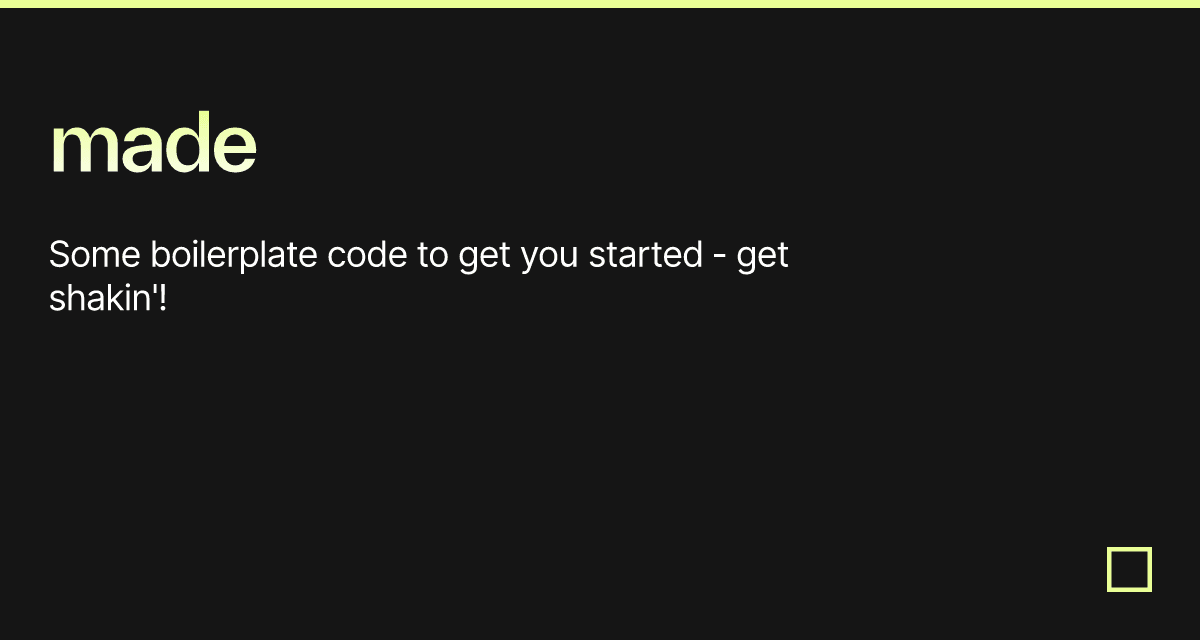 made - Codesandbox