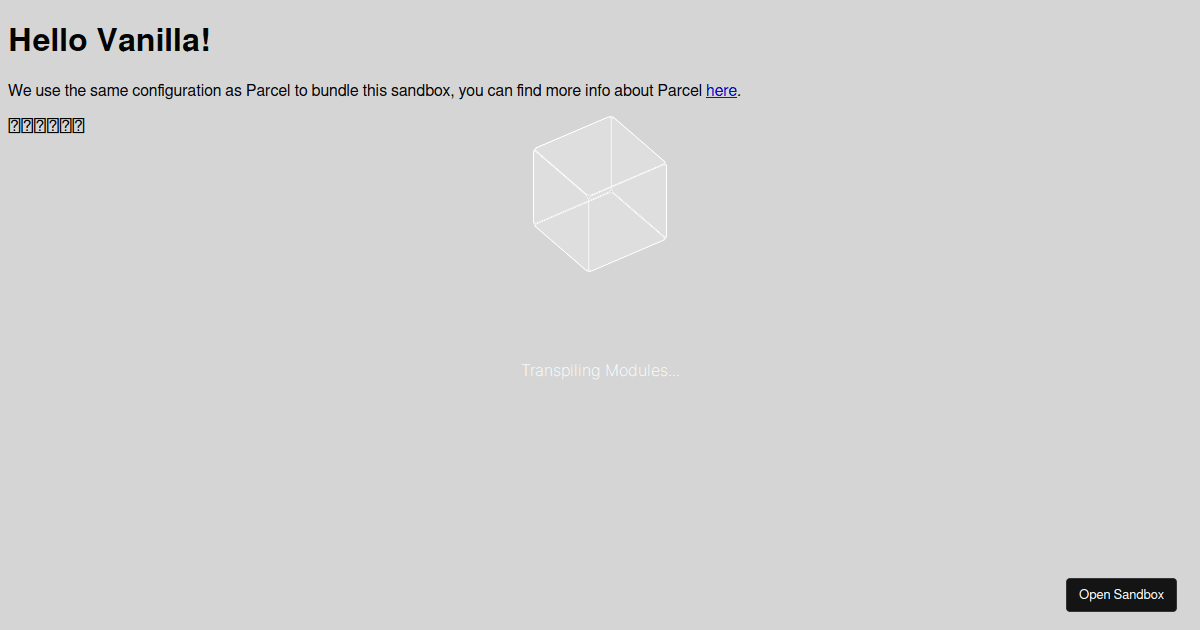 vanilla - Codesandbox