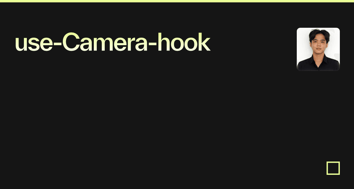 use-Camera-hook - Codesandbox
