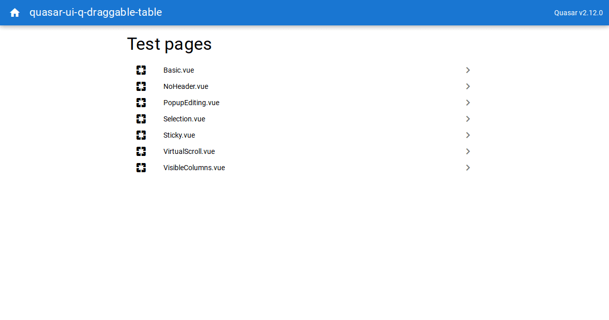 qdraggabletable Codesandbox