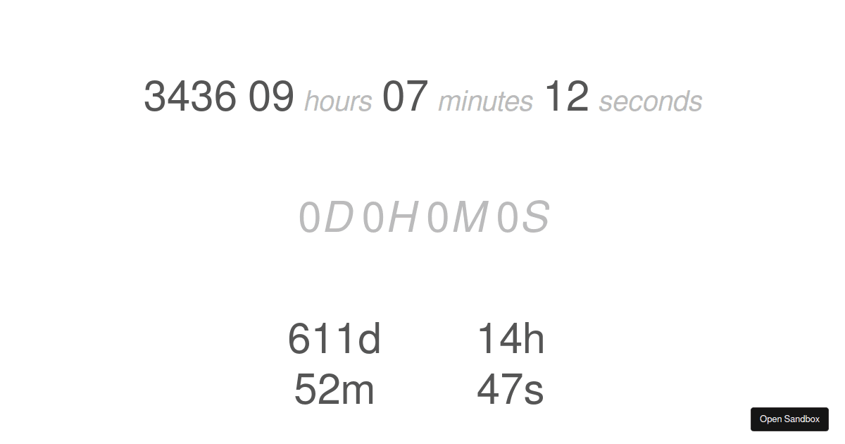 TimezZ example - Codesandbox